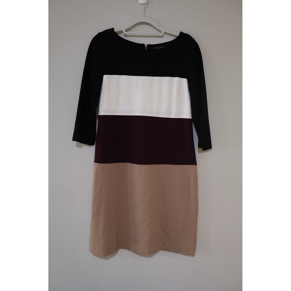 Professional Office Mod White House Black Market Dress 6 Multicolor Colorblock